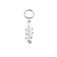 white dangly key chain 