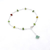 sea glass anklet for women