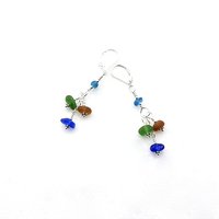 sea glass drop earrings