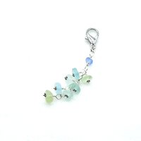 cluster style drops hang from 23mm lobster clasp