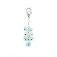 sea glass clip on purse charm