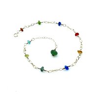 beach glass ankle bracelet