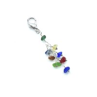 cluster style zipper pull with lobster clasp