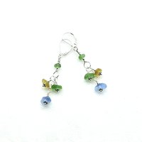 tri color drop earings for her