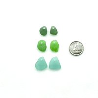 3 pair - 6 pieces teal green aqua colors