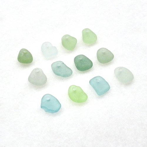tiny sea glass beads