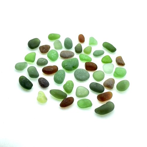 beach glass pieces