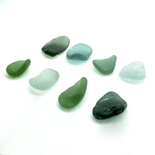 set of 8 teal green gray shades