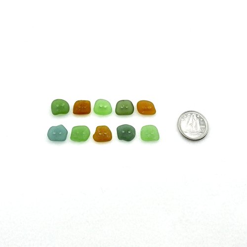real sea glass fasteners