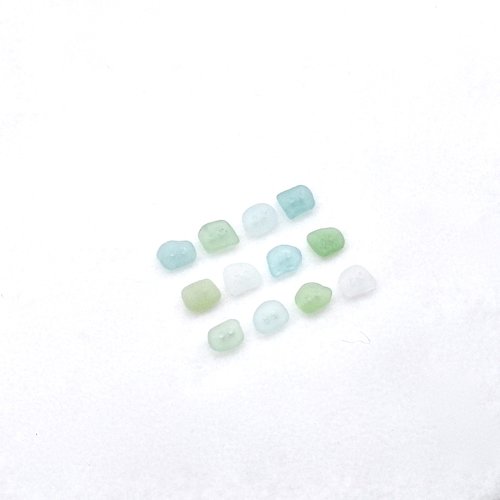 Sea Glass Buttons Mini Fasteners Pastel Colors Sewing Knitting 