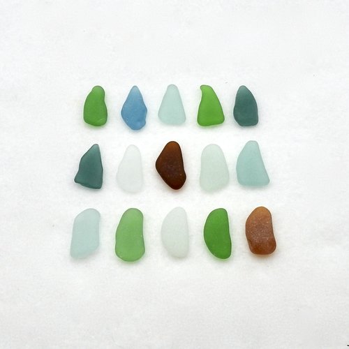 15 long sea glass pieces