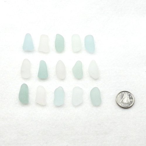 Long Natural Ocean Glass Rectangular Shape for Jewelry Crafts