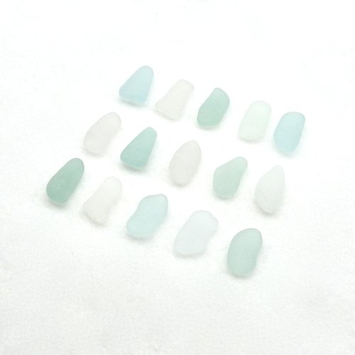 Long Natural Ocean Glass Rectangular Shape for Jewelry Crafts
