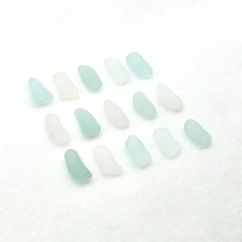 Long Natural Ocean Glass Rectangular Shape for Jewelry Crafts