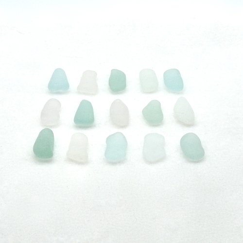 Long Natural Ocean Glass Rectangular Shape for Jewelry Crafts