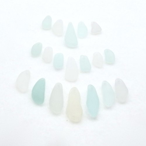 Pastel Sea Glass Necklace Pendants Charms Beads for Jewelry