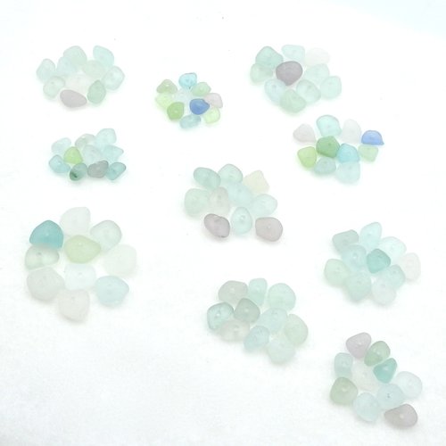 Jewelry Beads Center Drilled Sea Glass Gift Making Craft Supply