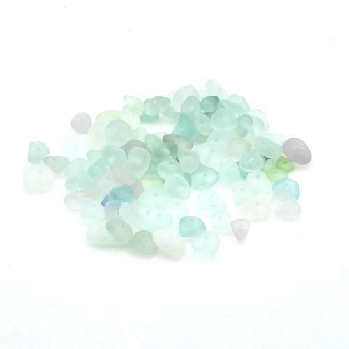 Jewelry Beads Center Drilled Sea Glass Gift Making Craft Supply