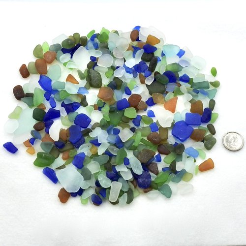 Bulk Sea Glass 1/2 Lb Craft Quality Mosaic Art Terrarium Decor 