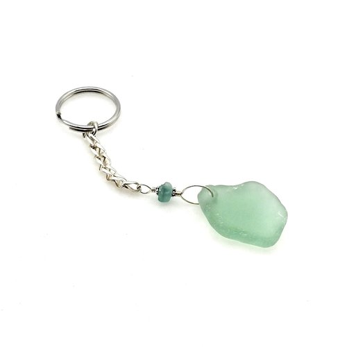 sea foam green pendant keyring