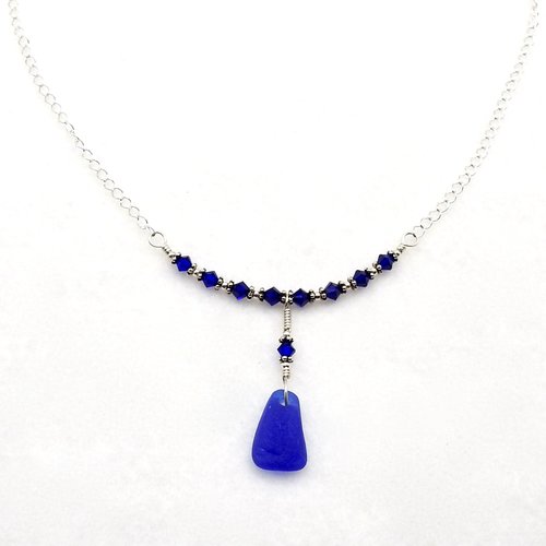 sea glass and crystal bead jewelry