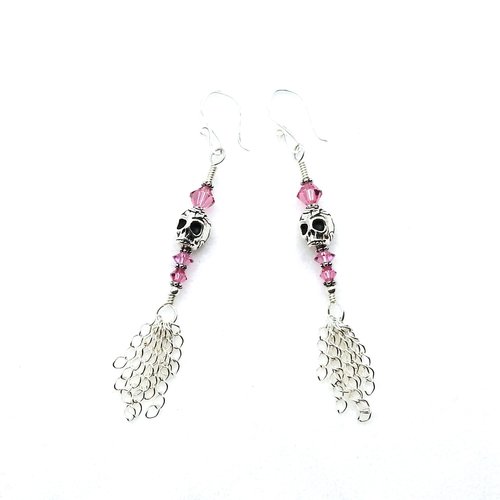 silver chain tassels