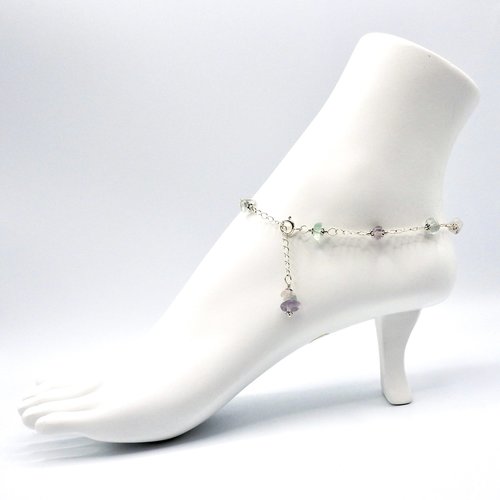 with an adjustable silver chain dangle