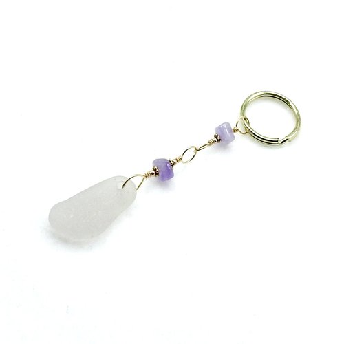 sea glass keychain for women