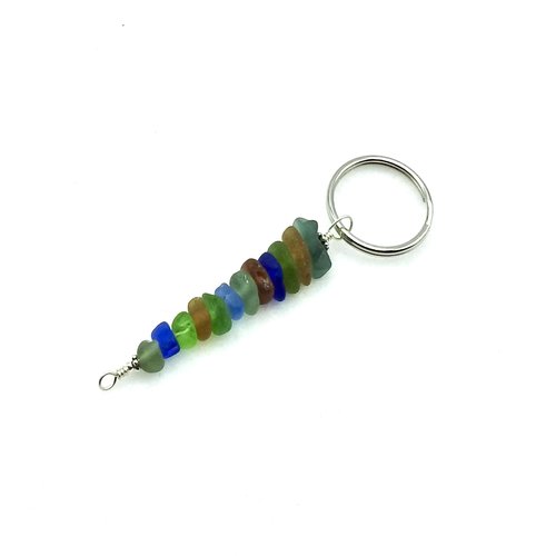real sea glass keychain