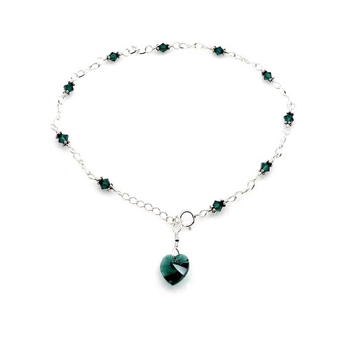 crystal heart jewelry