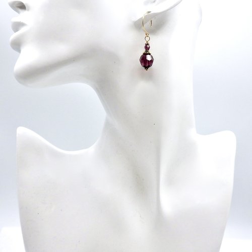 These drop earrings measure 1 1/2" (3.8cm) in length from the top of the ear wires. 