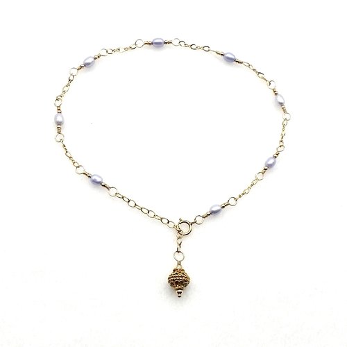 light pastel blue anklet for women