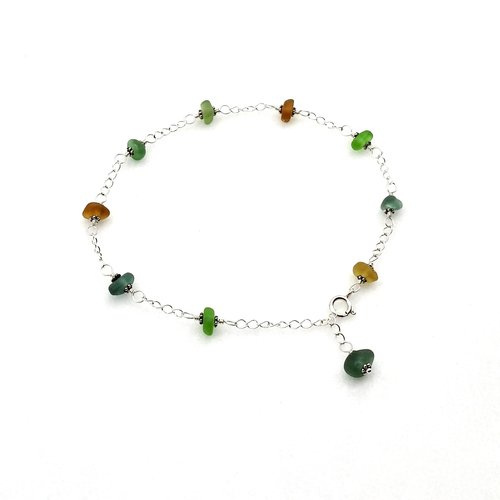 sea glass anklet