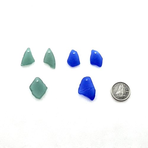 top drilled beach glass beads for jewelry making