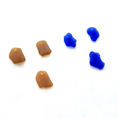 drilled beach glass
