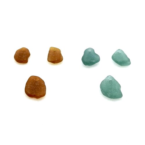 drilled sea glass beads