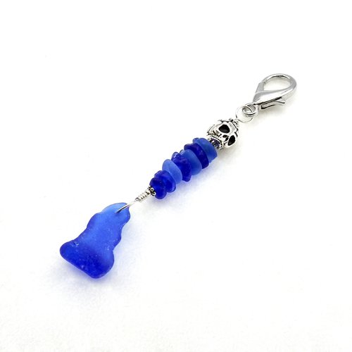 sea glass zipper pull