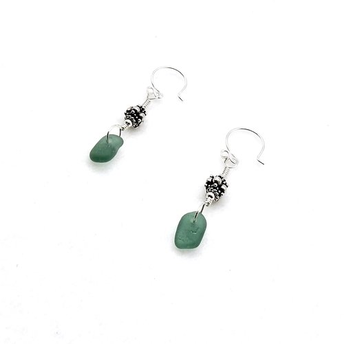 teal green earrings