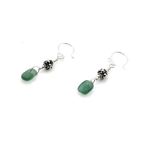 1 3/4" in length from the top of the round sterling ear wires