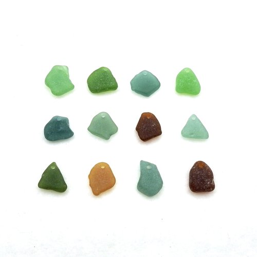 drilled sea glass beads for sale