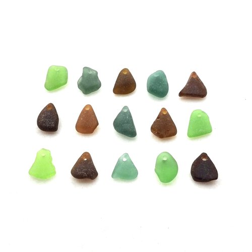 real sea glass beads