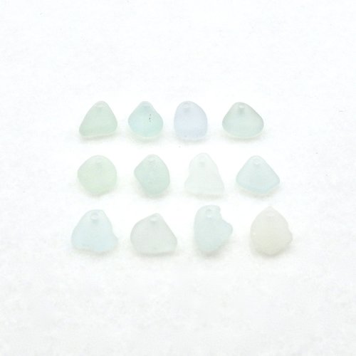 Tiny Pastel Beads for Jewelry Making Top Drilled Real Sea Glass Mermaid Tears Unusual Charms for Crafts
