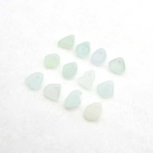Tiny Pastel Beads for Jewelry Making Top Drilled Real Sea Glass Mermaid Tears Unusual Charms for Crafts