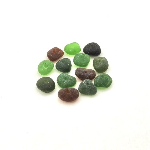 real sea glass beads
