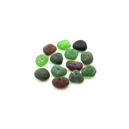 real sea glass beads