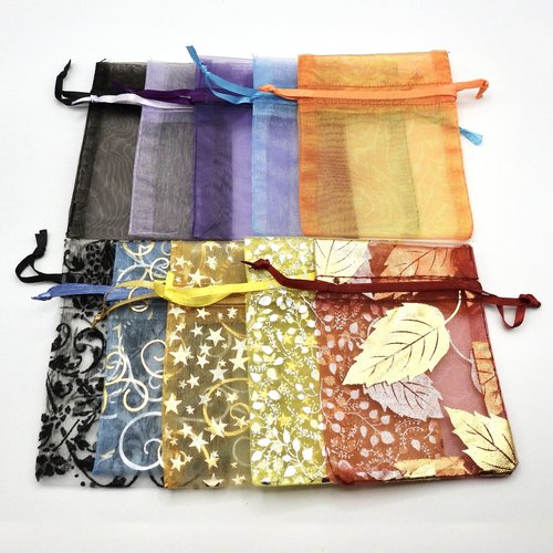 Organza Bags 3x4 Canada, Set of 10, Drawstring Pouch Gift Bags, Jewelry Packaging Supplies