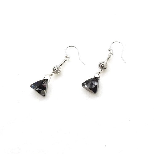 black crystal earrings for women