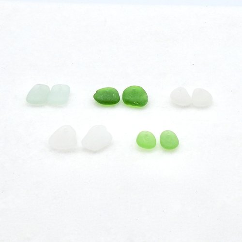 genuine sea glass earring charms