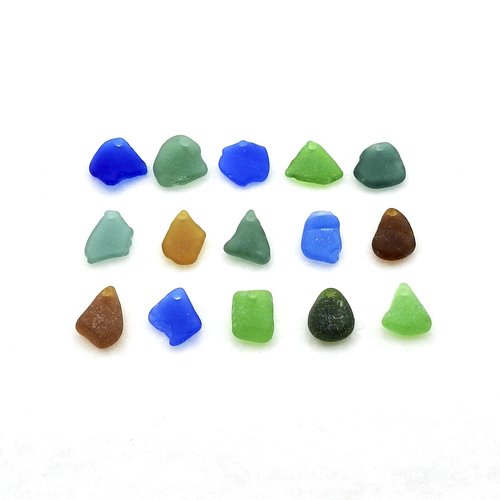 real sea glass drilled by me for use in your own creations