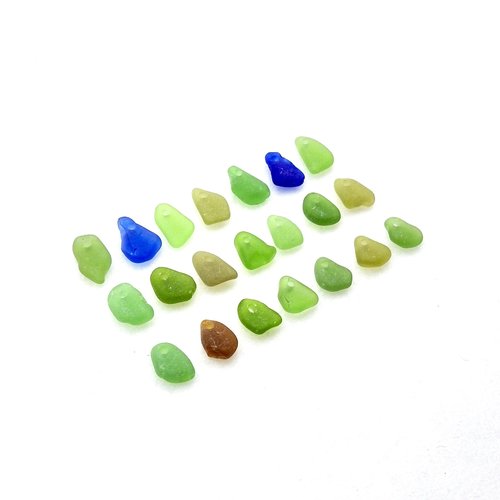 drilled beach glass beads